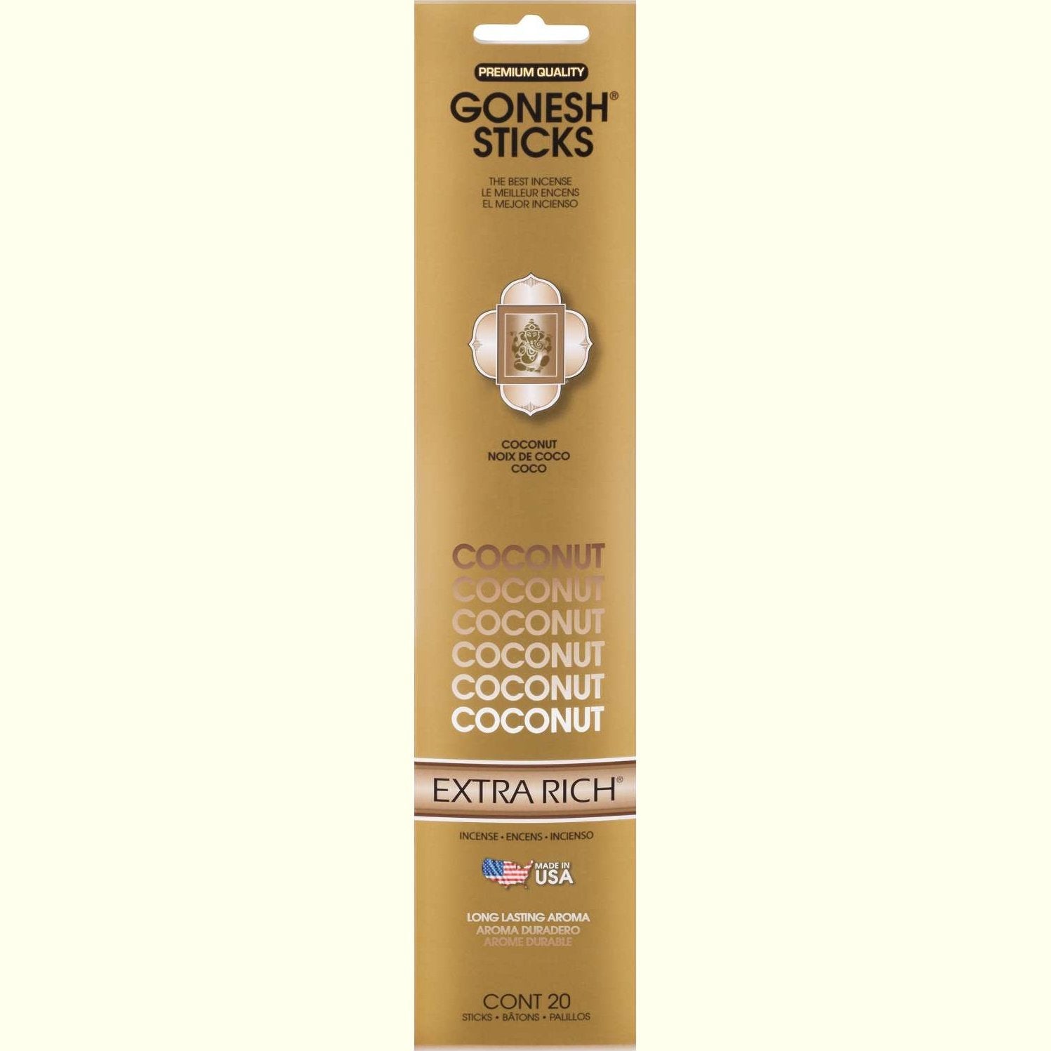 Gonesh Stick Extra Rich Coconut 20 Piece