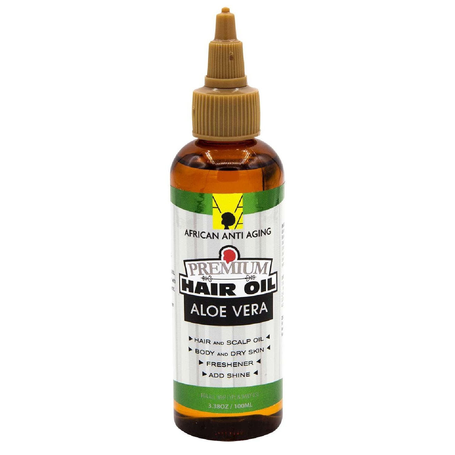 African Anti Aging Premium Hair Oil Alovera 3.38 Oz