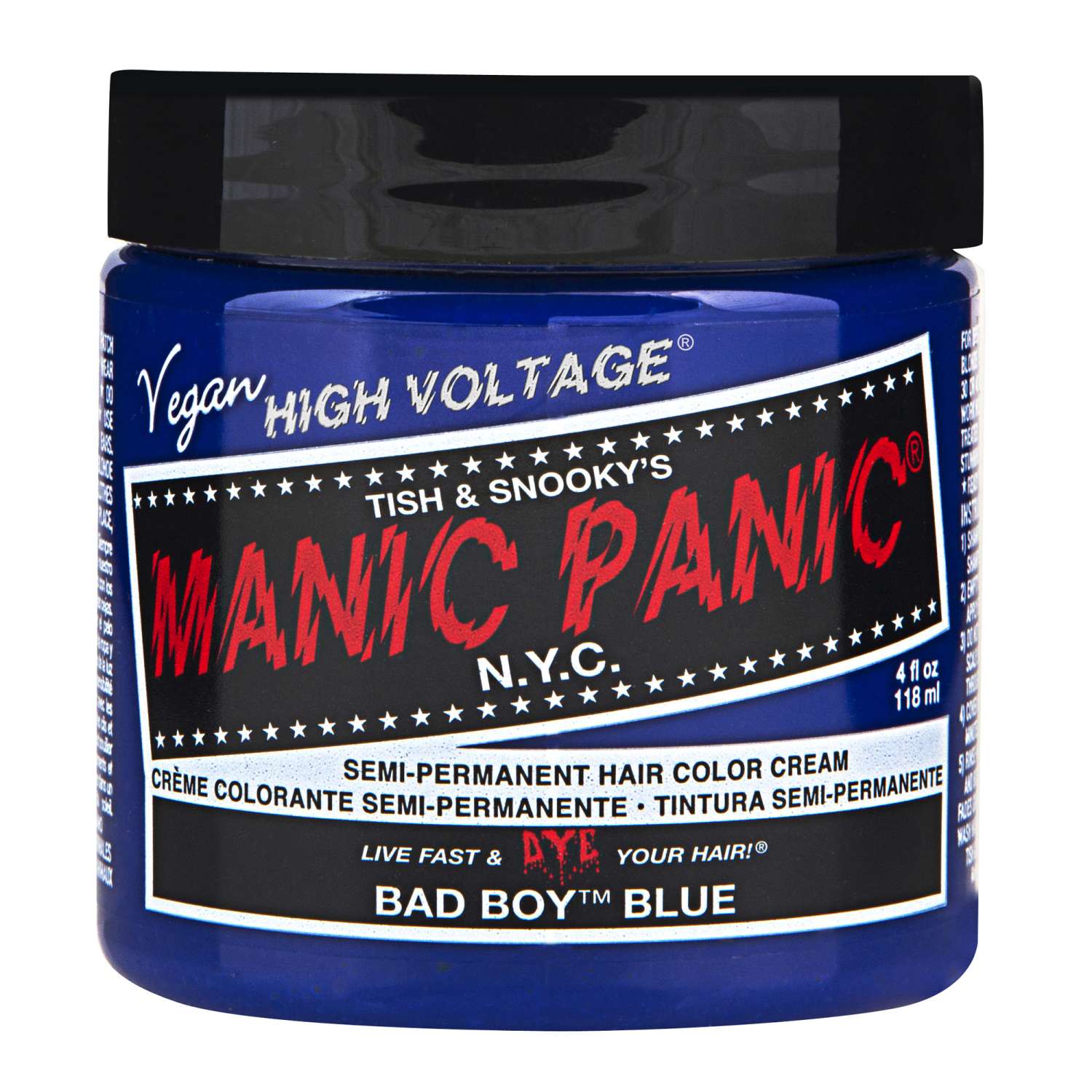 Manic Panic Semi Permanent Cream Hair Color - Bad Boy Blue 4 Oz