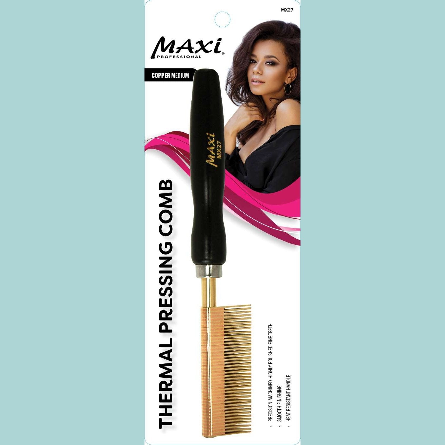 Maxi Hair Tool Pressing Comb Copper